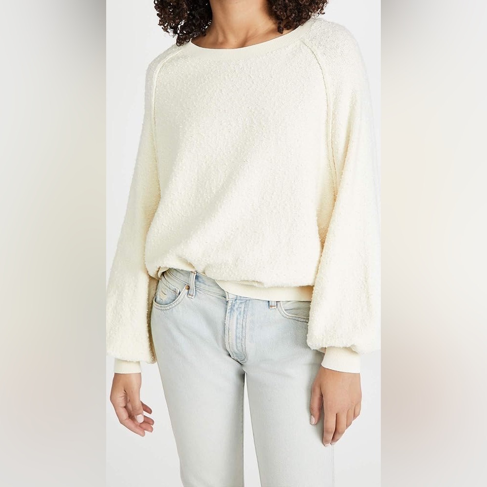 FREE PEOPLE Found My Friend Pullover Sweater Cream